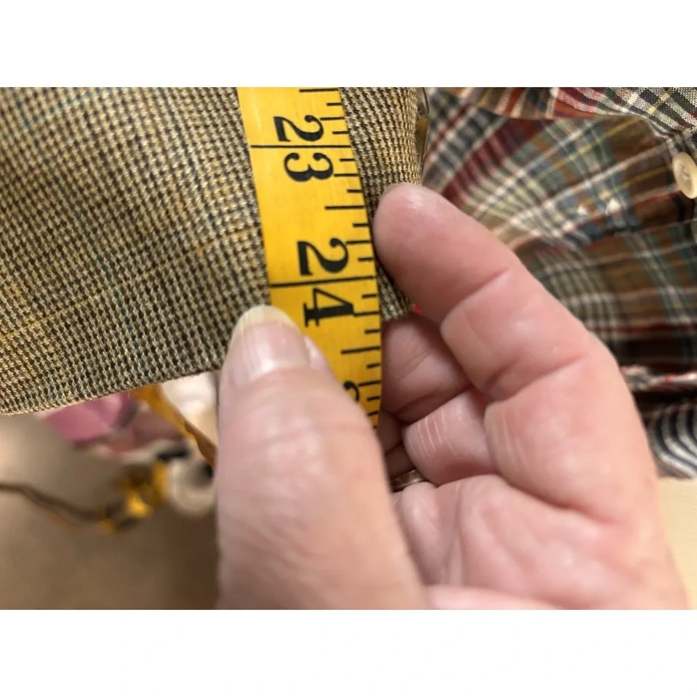 Ralph Lauren Black Label 40R Sport Coat Blazer Silk Wool Brown‎ Micro Plaid